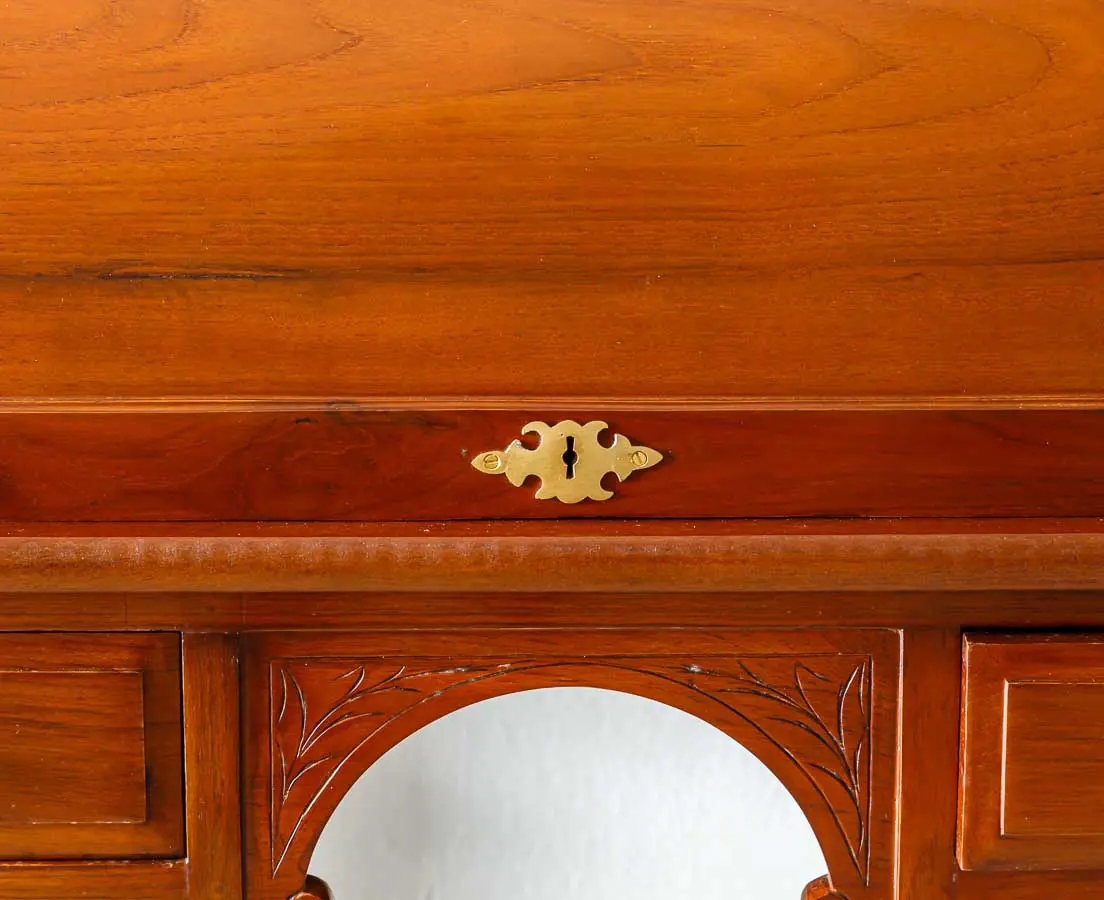Antique Desks - British Colonial Teakwood Cylinder Desk - The Past Perfect Collection - Singapore
