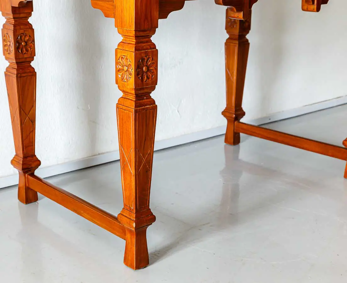 Antique Desks - British Colonial Teakwood Cylinder Desk - The Past Perfect Collection - Singapore