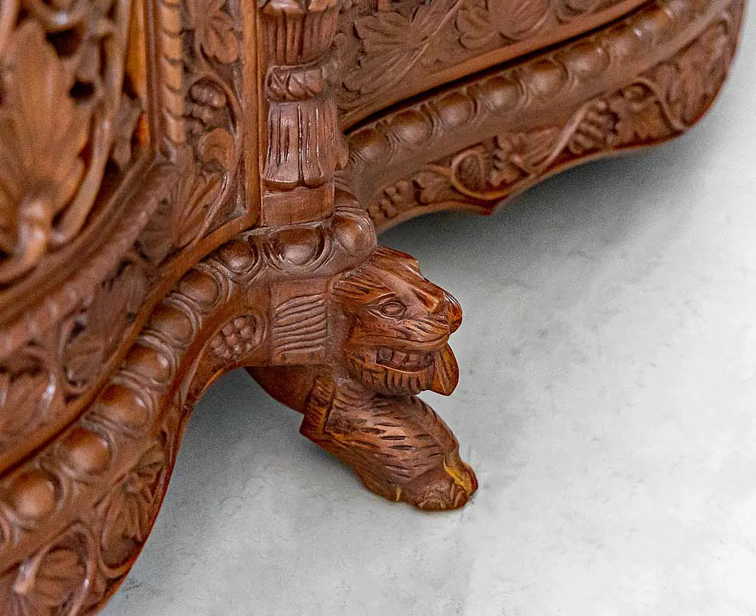 Antique Sideboard carved with Serpentine Front - The Past Perfect Collection - Singapore