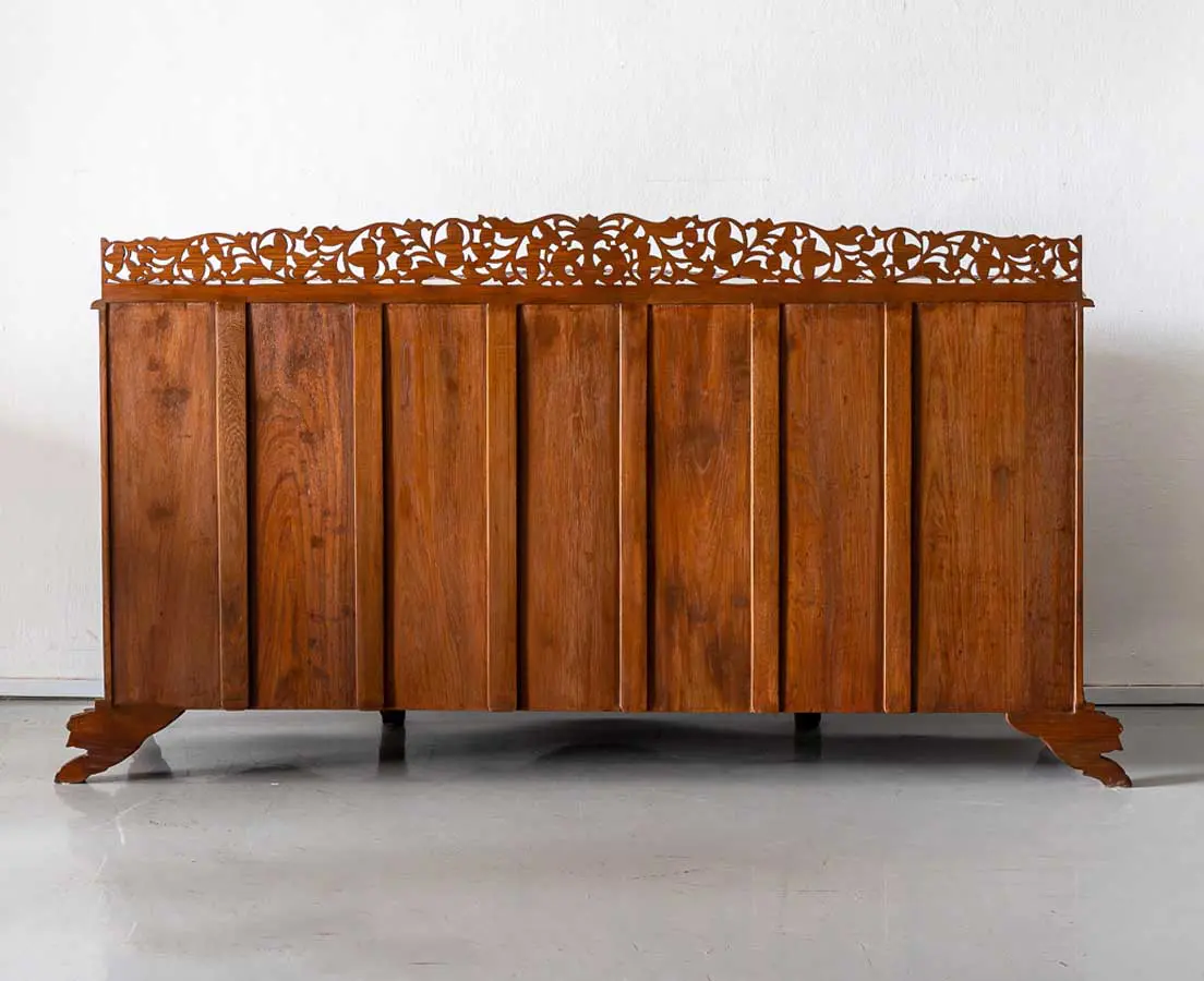 Antique Sideboard carved with Serpentine Front - The Past Perfect Collection - Singapore