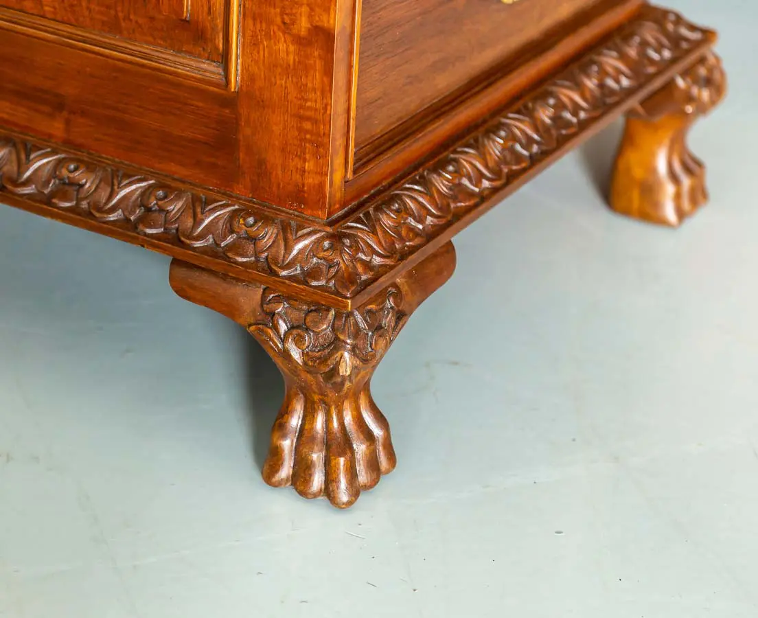 British Colonial Teakwood Pedestal Desk - The Past Perfect Collection - Singapore