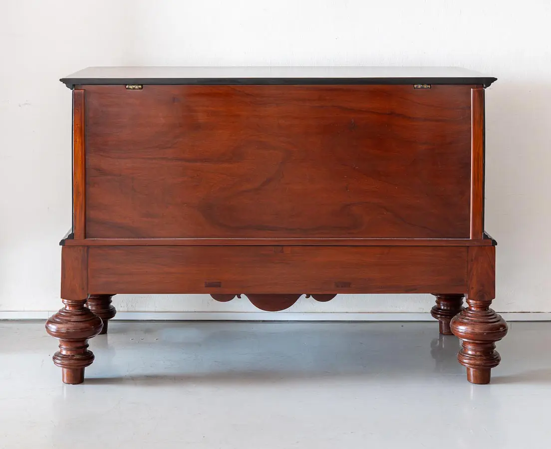 Dutch Colonial Mahogany & Ebony Chest on Stand - The Past Perfect Collection - Singapore