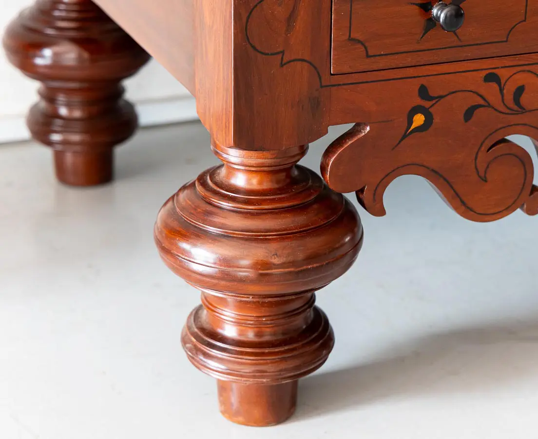 Dutch Colonial Mahogany & Ebony Chest on Stand - The Past Perfect Collection - Singapore