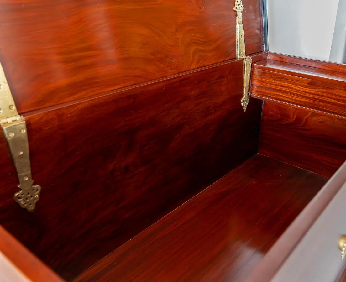 Dutch Colonial Mahogany & Ebony Chest on Stand - The Past Perfect Collection - Singapore