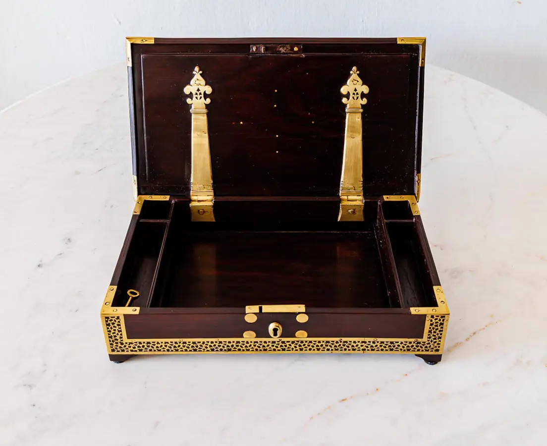 Antique Boxes - British Colonial Rosewood Storage Box - The Past Perfect Collection - Singapore