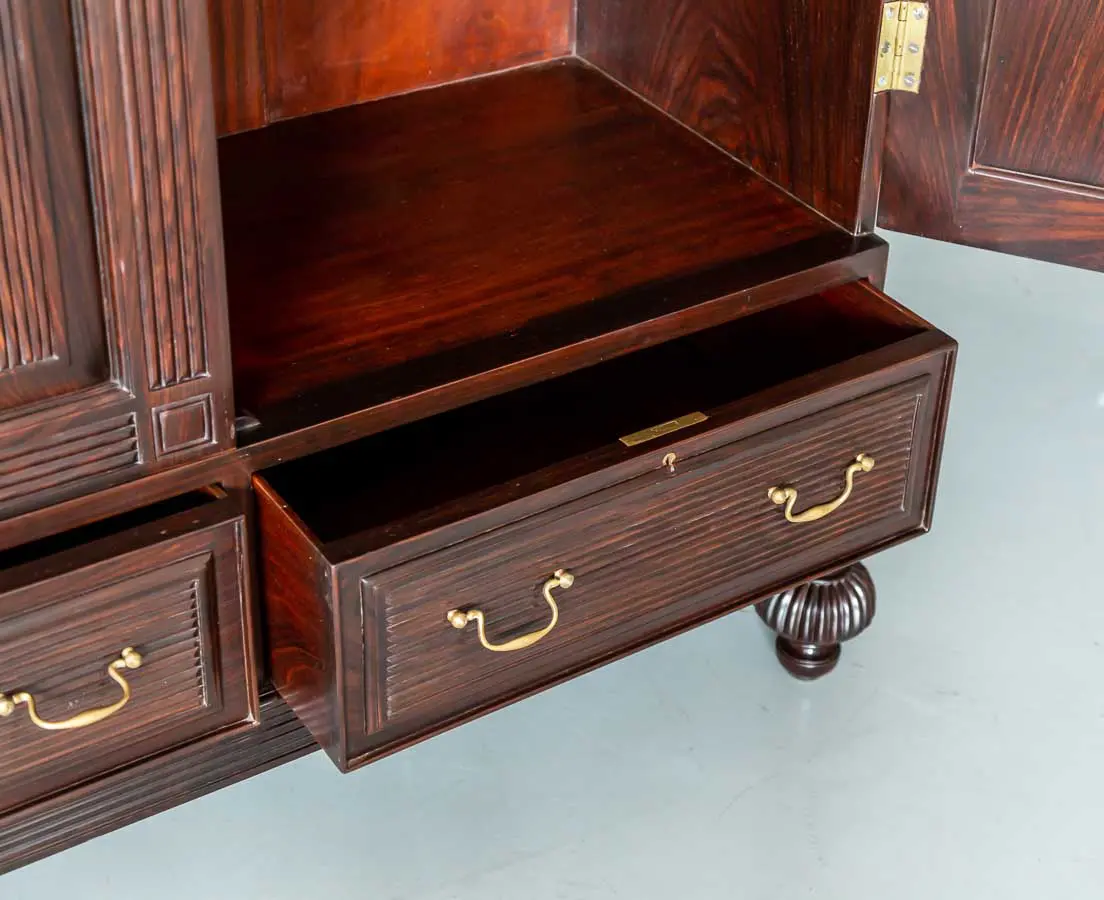 Antique Cupboards - Portuguese Colonial Rosewood Cupboard - The Past Perfect Collection - Singapore