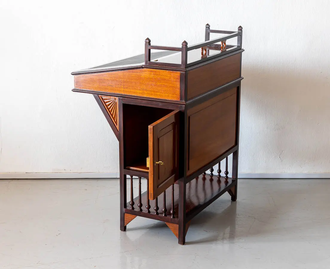 Antique Desks - Art Deco Teakwood Davenport Desk - The Past Perfect Collection - Singapore