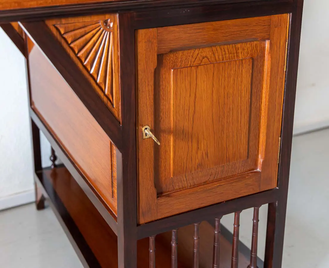 Antique Desks - Art Deco Teakwood Davenport Desk - The Past Perfect Collection - Singapore