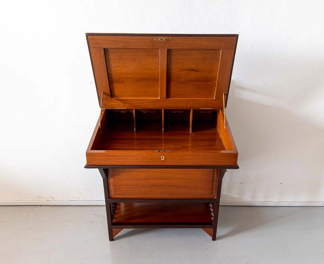 Antique Desks - Art Deco Teakwood Davenport Desk - The Past Perfect Collection - Singapore