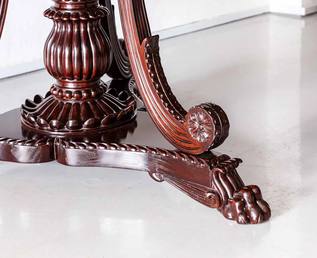 Antique Dining Tables - British Colonial Rosewood Round Dining Table - The Past Perfect Collection - Singapore