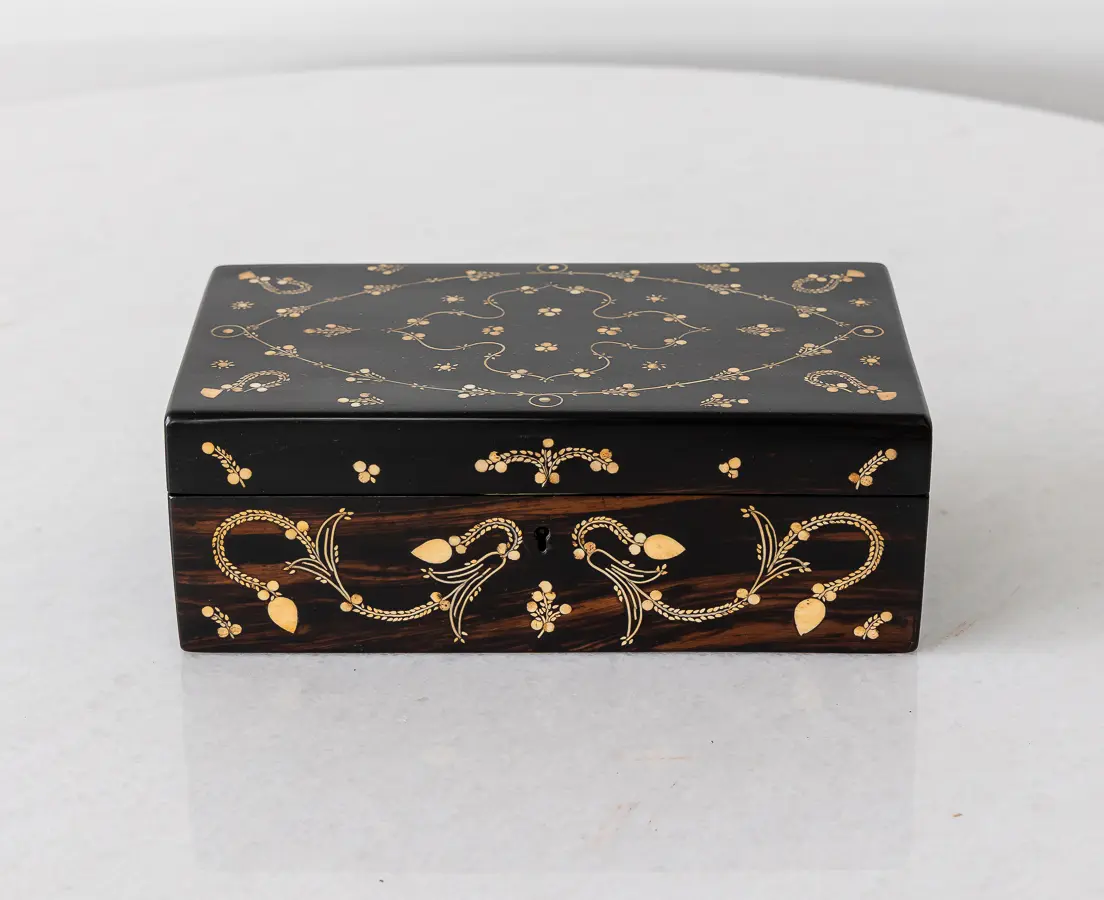 Ebony Box with ivory Inlay