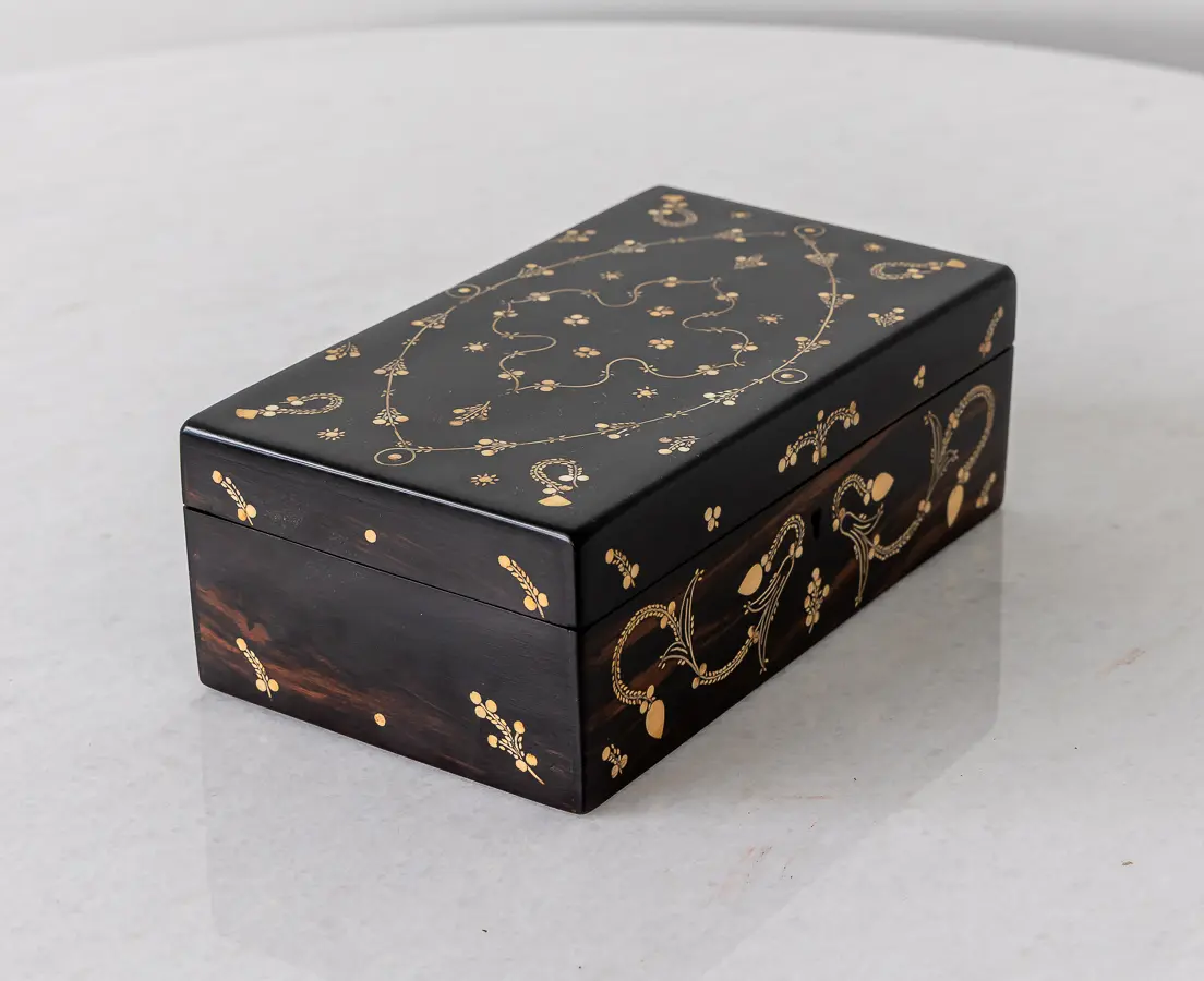 Ebony Box with ivory Inlay