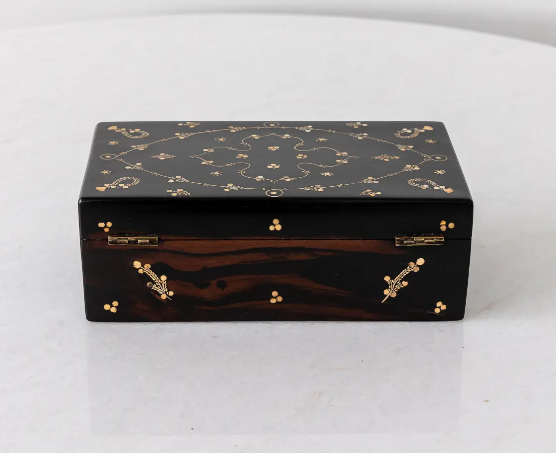 Ebony Box with ivory Inlay