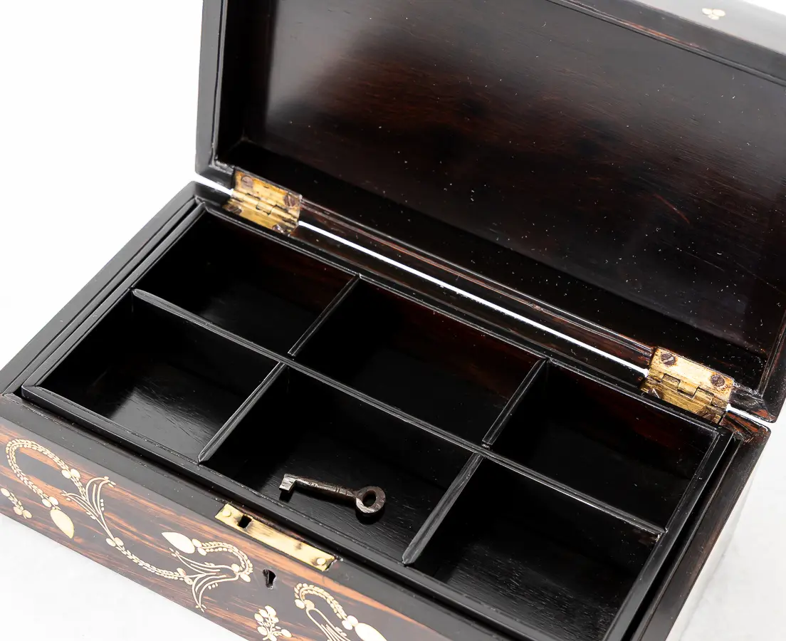 Ebony Box with ivory Inlay