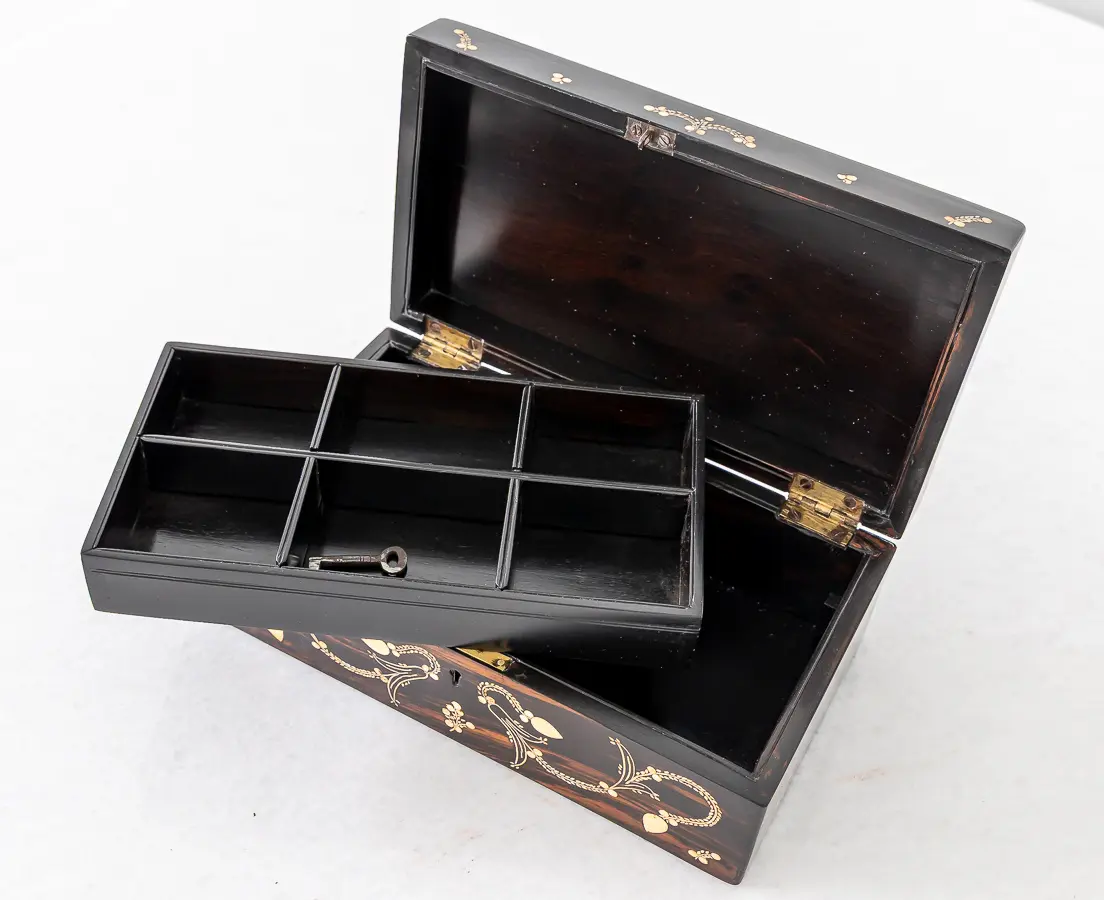 Ebony Box with ivory Inlay