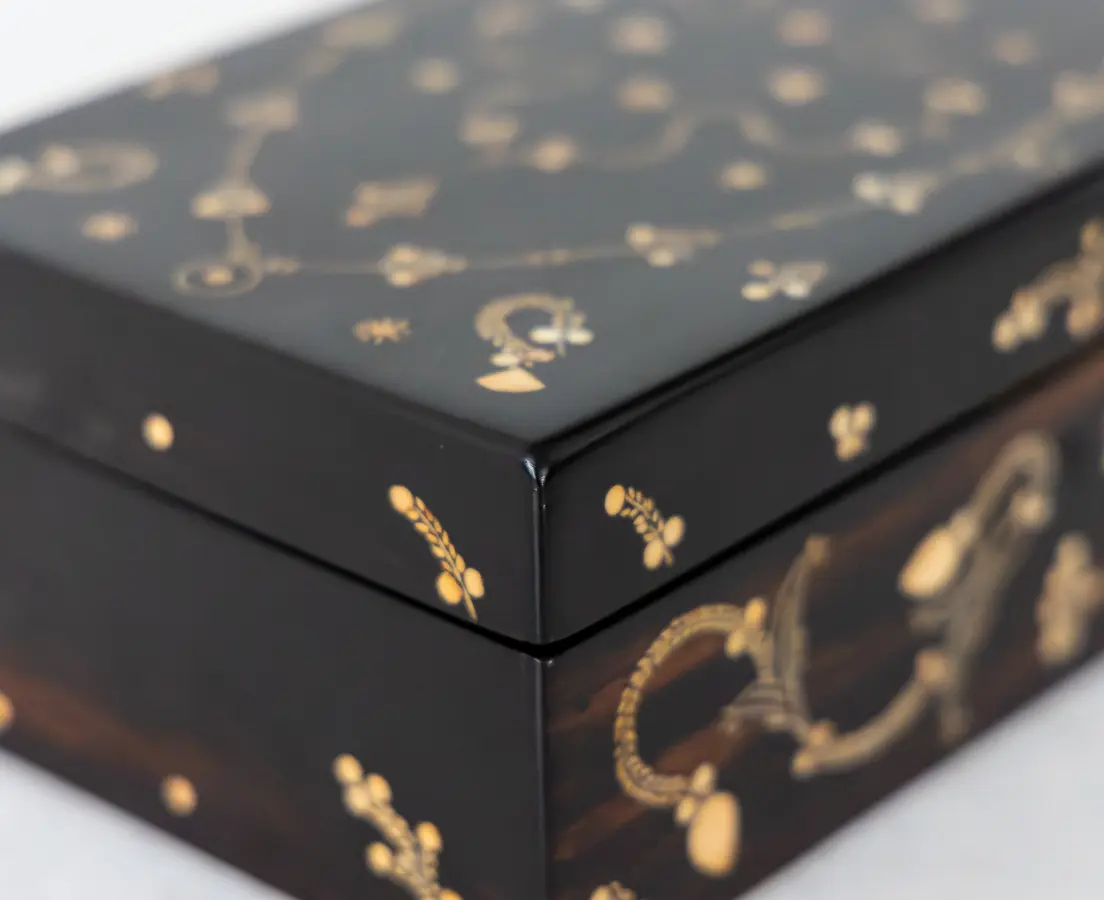 Ebony Box with ivory Inlay