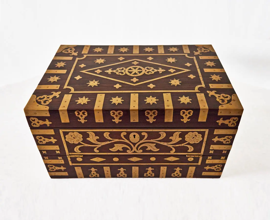 British Colonial Triple Opening Writing Box - The Past Perfect collection - Singapore