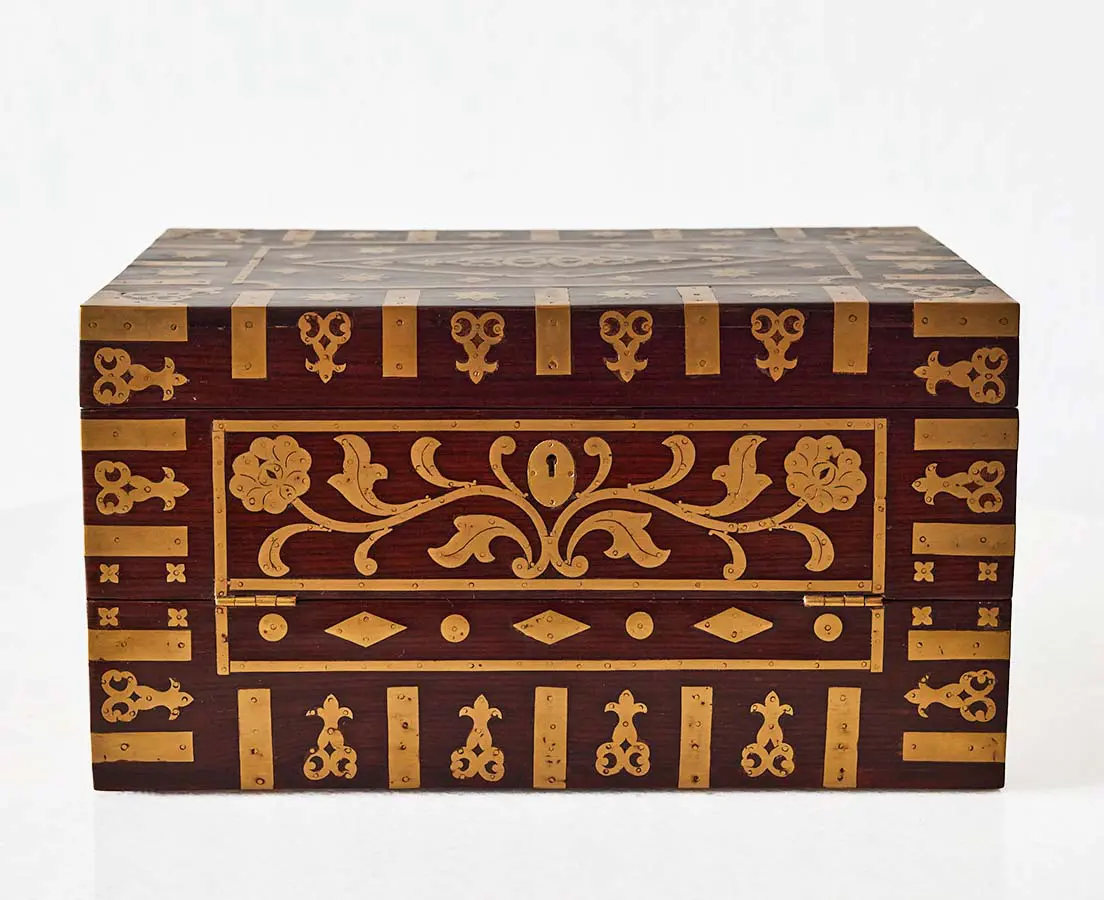 British Colonial Triple Opening Writing Box - The Past Perfect collection - Singapore