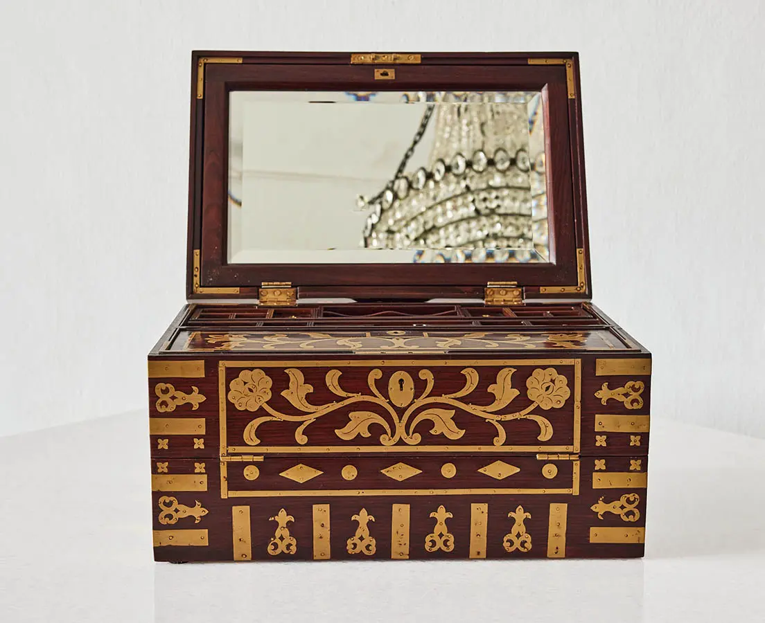 British Colonial Triple Opening Writing Box - The Past Perfect collection - Singapore