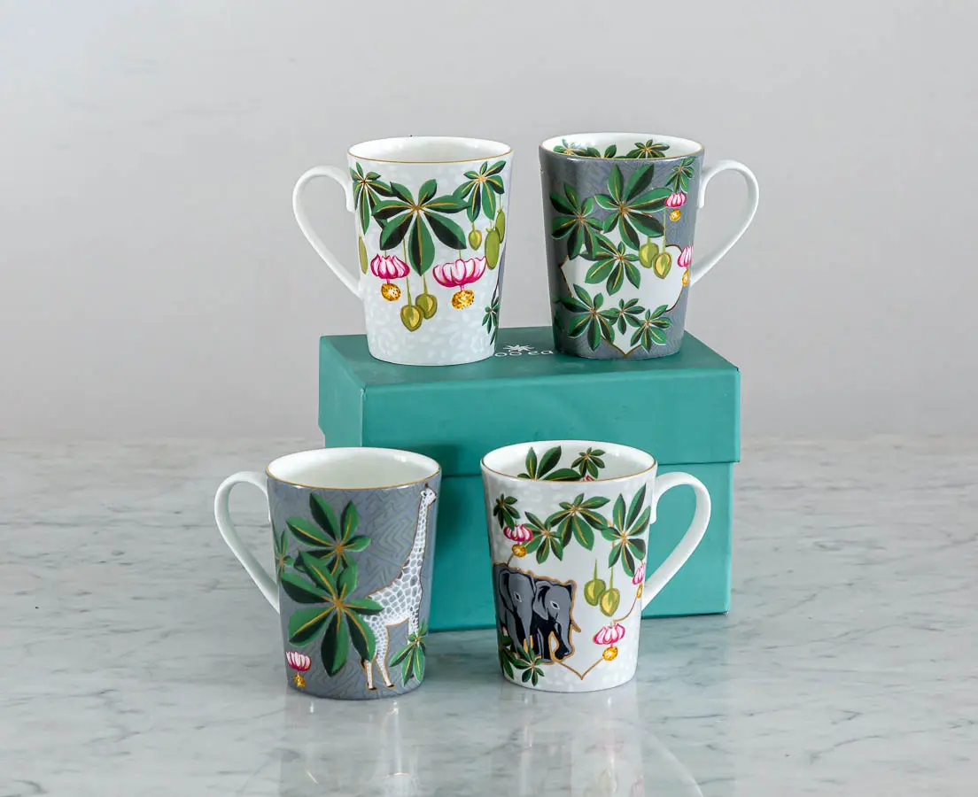 Savannah Tall Mug Set - Good Earth - The Past Perfect Collection - Singapore