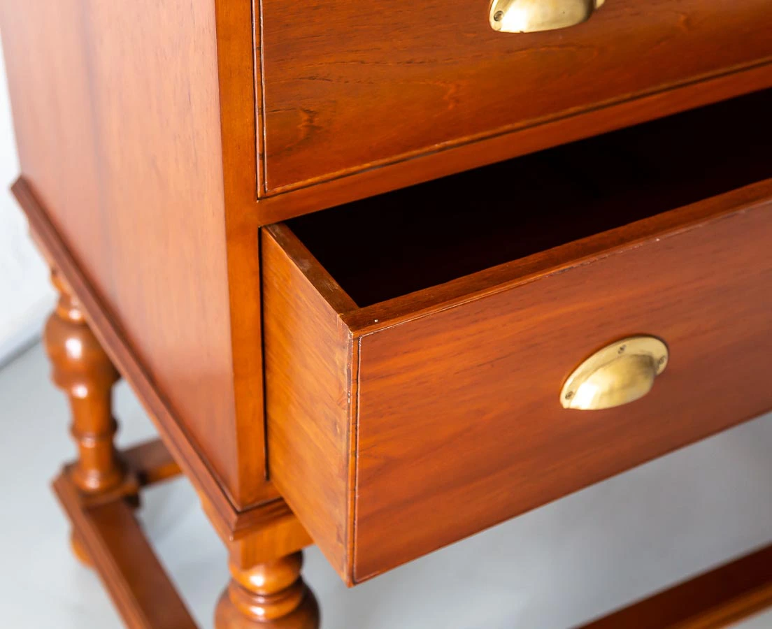 Antique Chest of Drawers - British Colonial teakwood Chest of Drawers on Stand - The Past Perfect Collection - Singapore