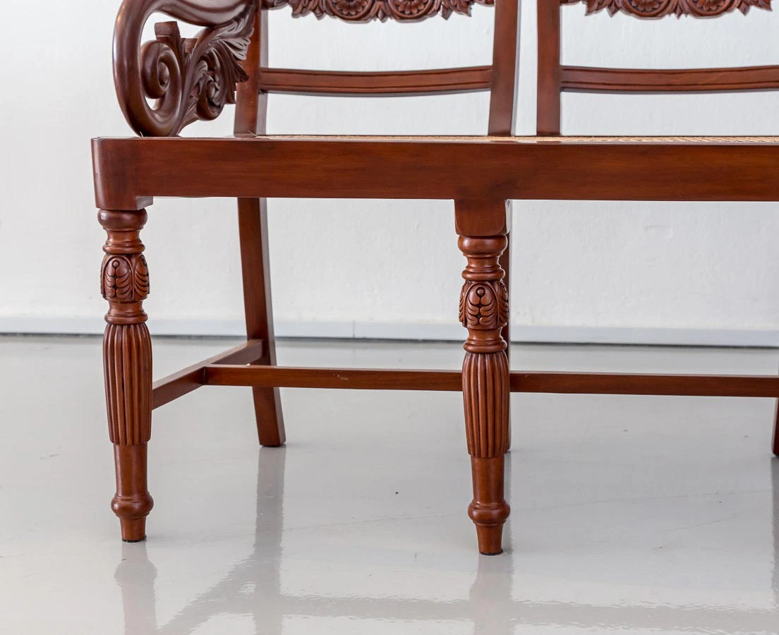 BSS-079 5L Portuguese colonial mahogany settee l The Past Perfect Collection l Singapore