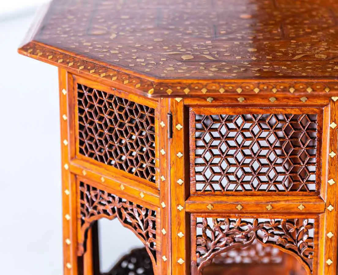 Occasional Walnut Table with Inlay - The Past Perfect collection - Singapore