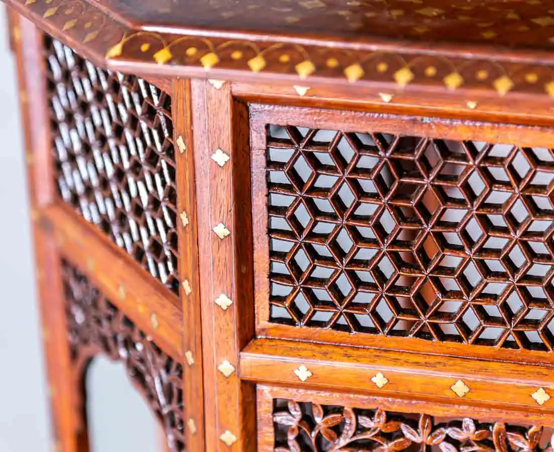 Occasional Walnut Table with Inlay - The Past Perfect collection - Singapore