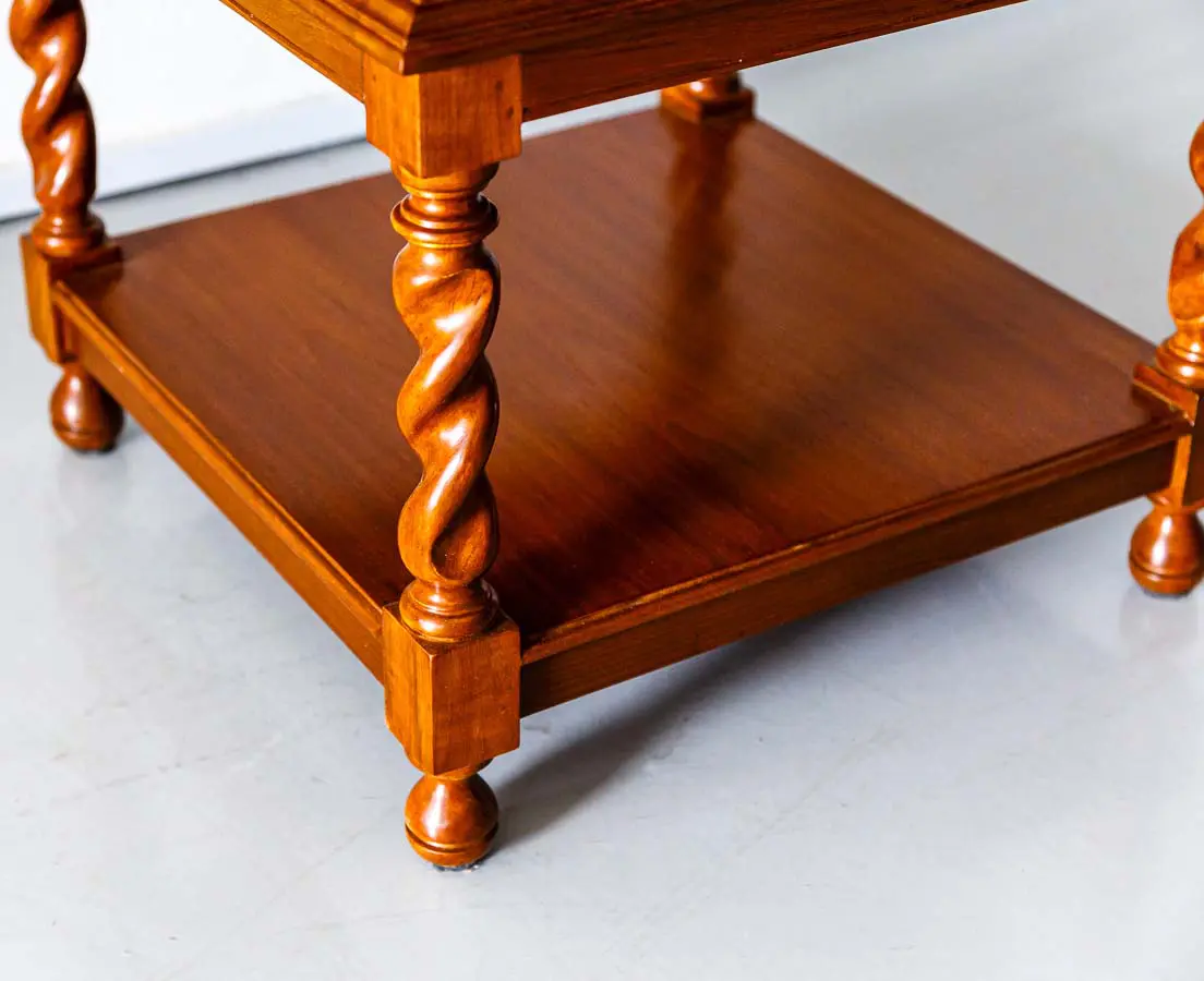 British Colonial Small Teakwood Revolving Bookcase - The Past Perfect Collection - Singapore