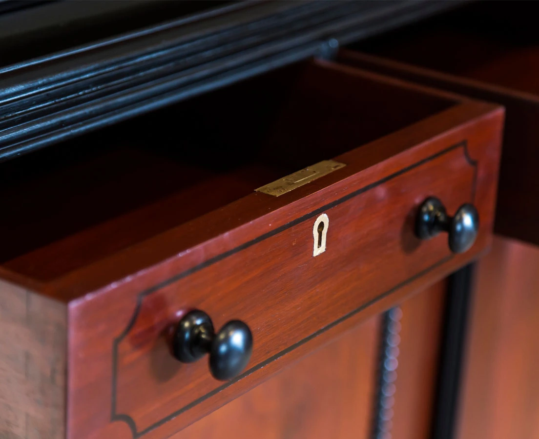 CUP-377 10L Dutch Colonial Mahogany & Ebony Cupboard l The Past Perfect Collection l Singapore