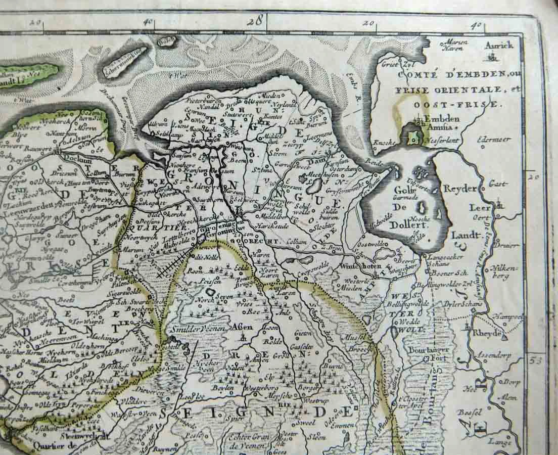MAP-010 3L Antique Map Les Provinces Unies des Pays Bas - Coronelli 1690 l The Past Perfect Collection l Singapore