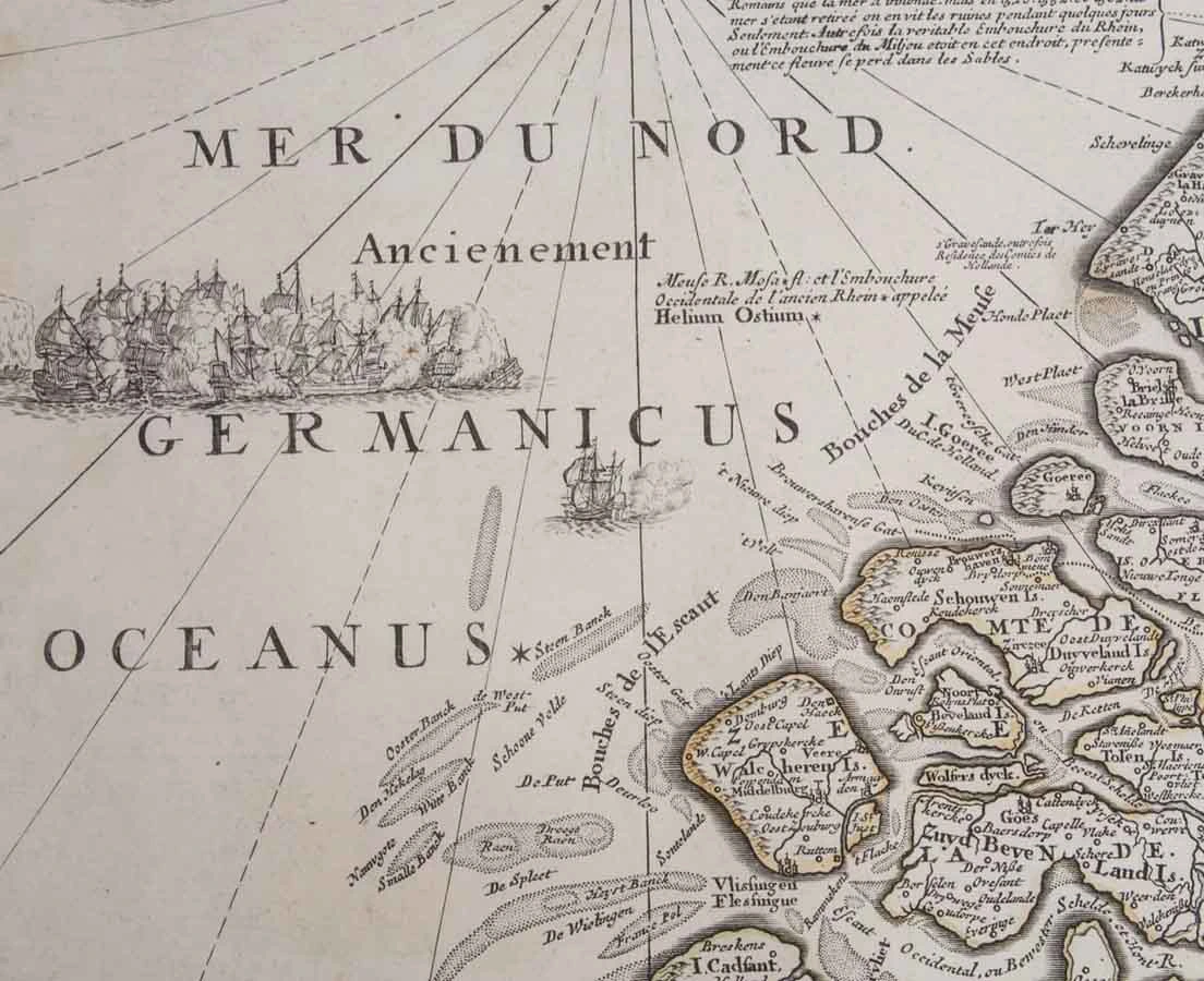 MAP-010 6L Antique Map Les Provinces Unies des Pays Bas - Coronelli 1690 l The Past Perfect Collection l Singapore