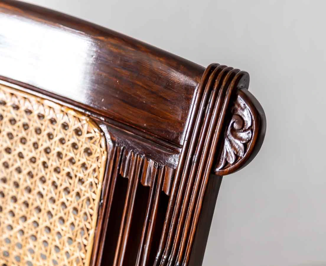Pair of British Colonial Rosewood Arm Chairs - The Past Perfect Collection - Singapore