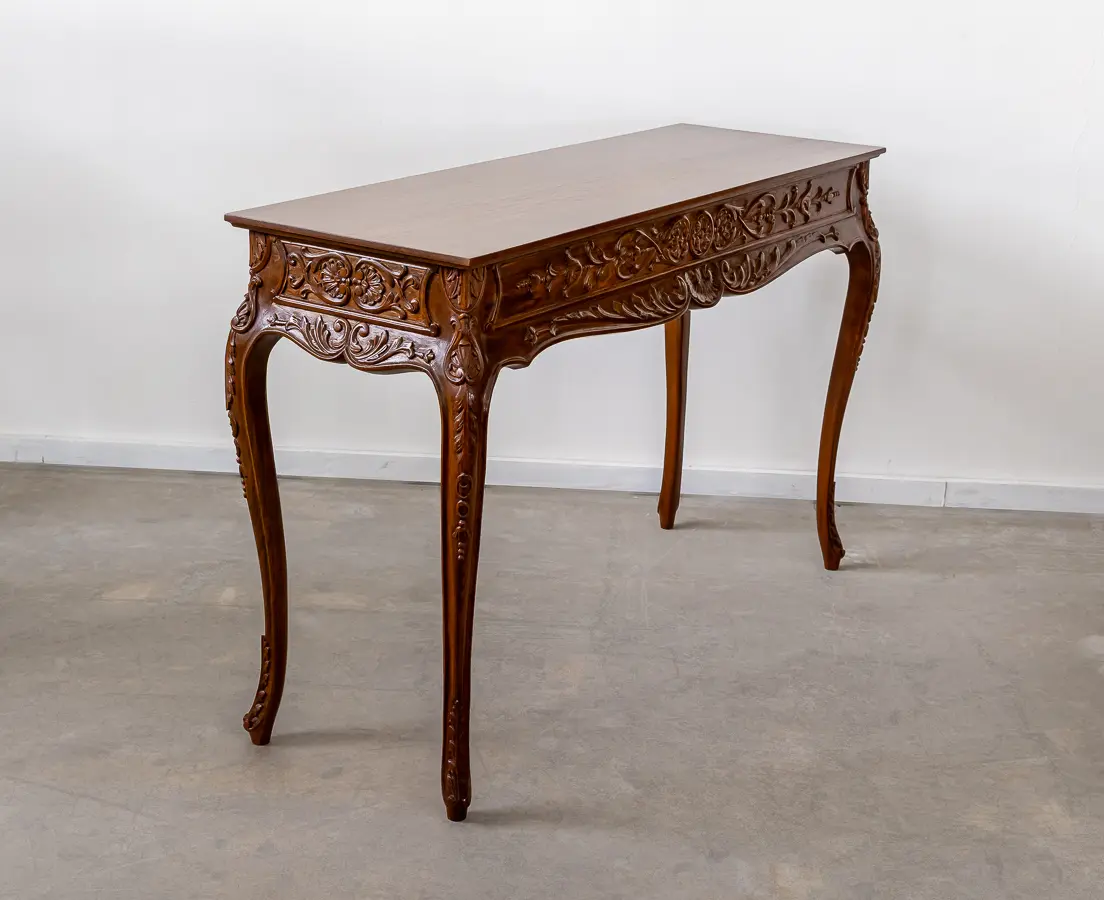 Teakwood Carved Centre Console Table