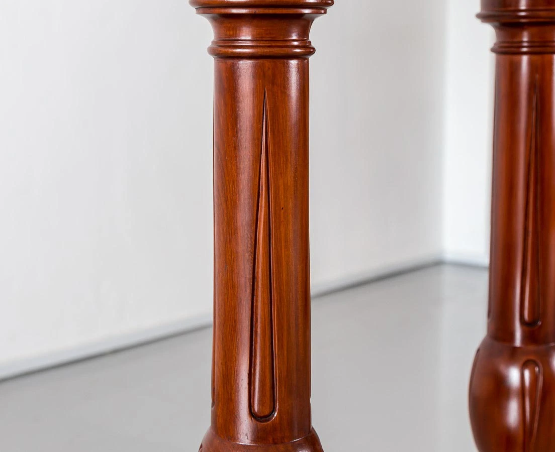 VAR-144 7L Pair of British Colonial Mahogany Pillars l The Past Perfect Collection l Singapore