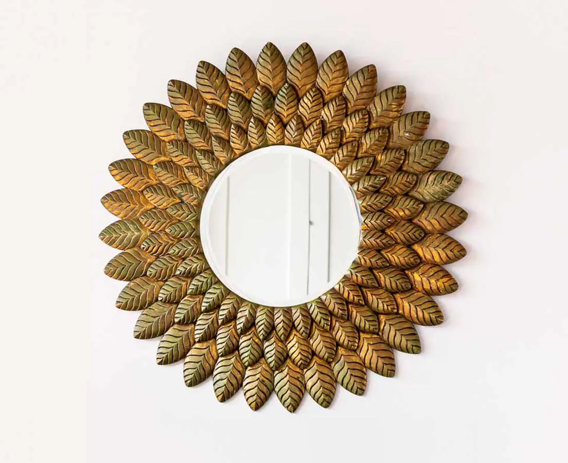 Vintage Teakwood Sunburst Mirror - The Past Perfect Collection - Singapore