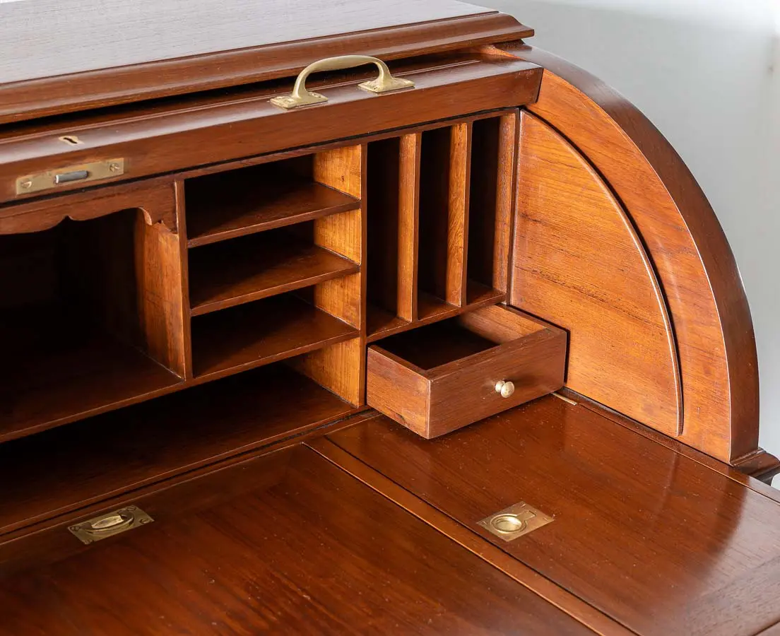 Antique Cylinder Desk - British Colonial - The Past Perfect Collection Singapore