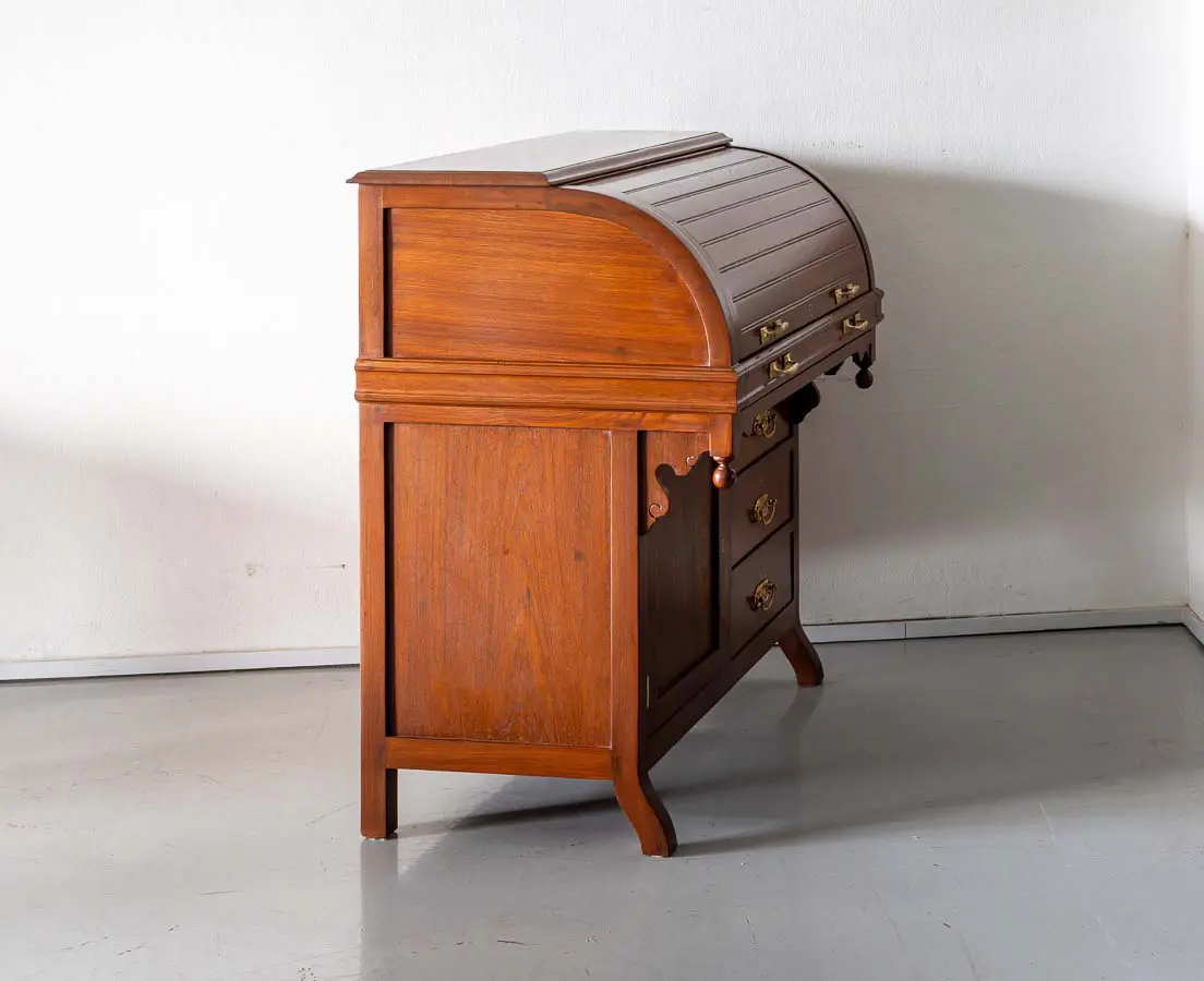 Antique Cylinder Desk - British Colonial - The Past Perfect Collection Singapore