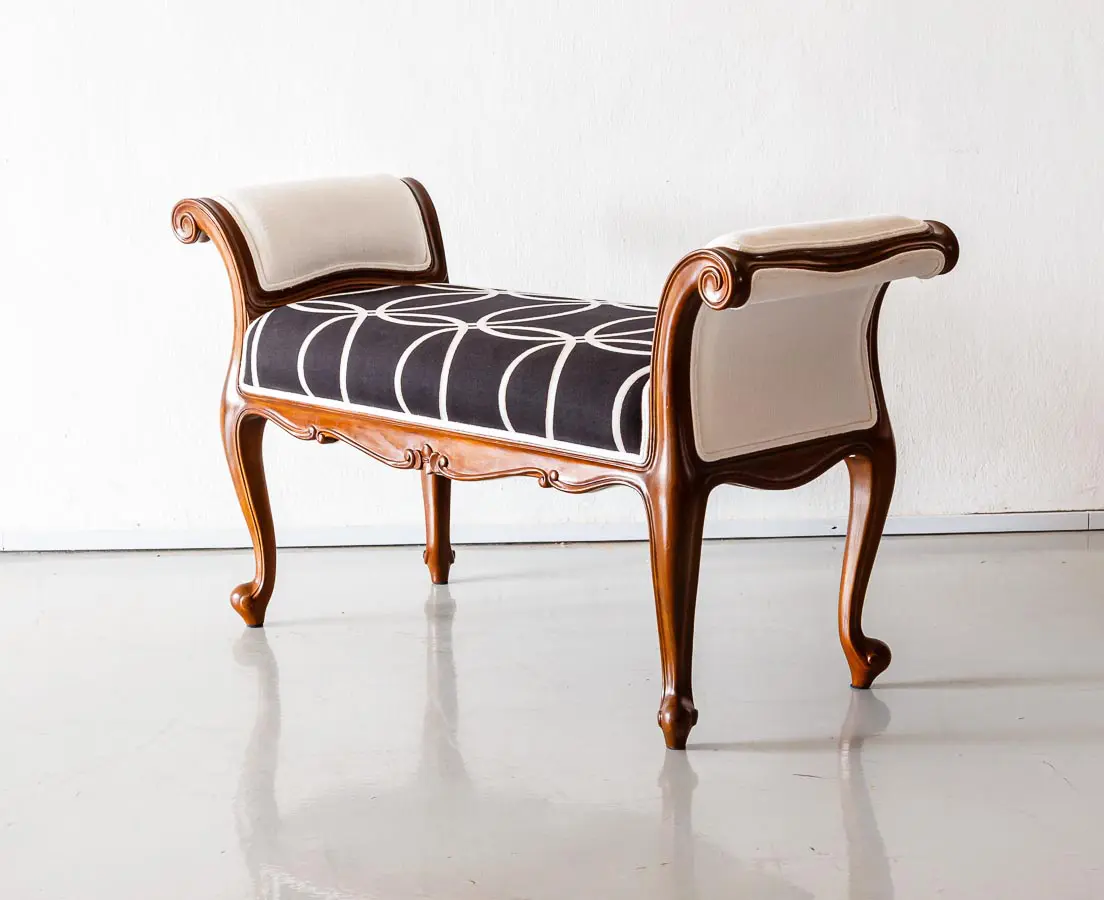 British Colonial Teakwood Window Seater - The Past Perfect Collection - Singapore