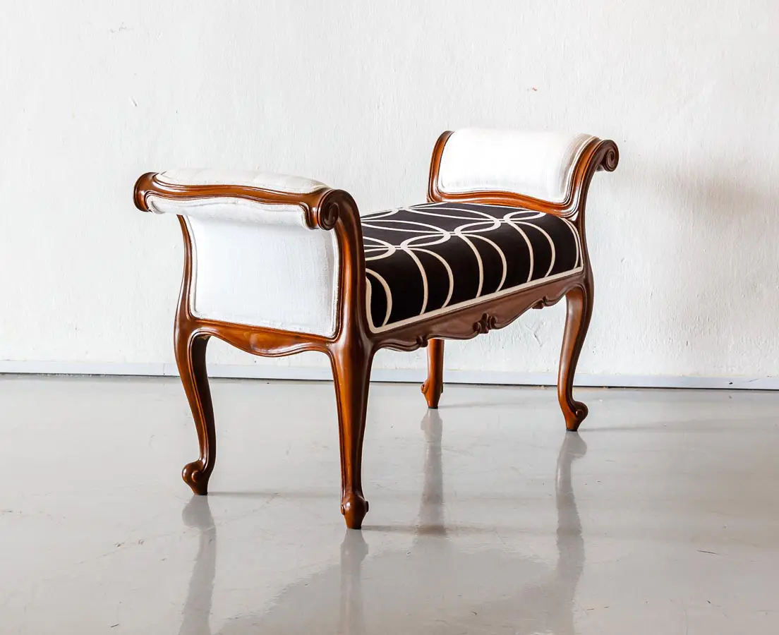 British Colonial Teakwood Window Seater - The Past Perfect Collection - Singapore