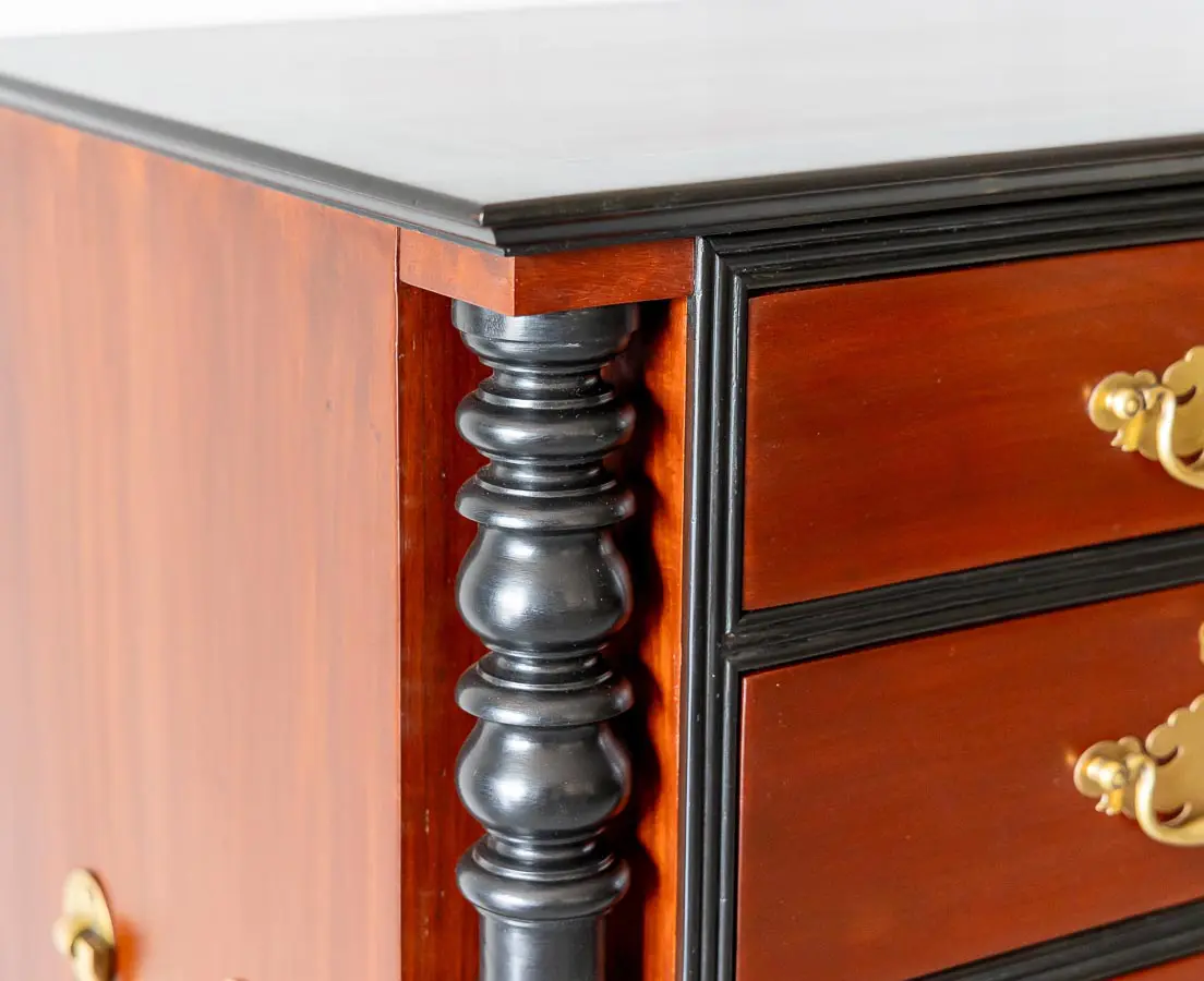 Mahogany & Ebony Chest of Drawers - The Past Perfect Collection - Singapore