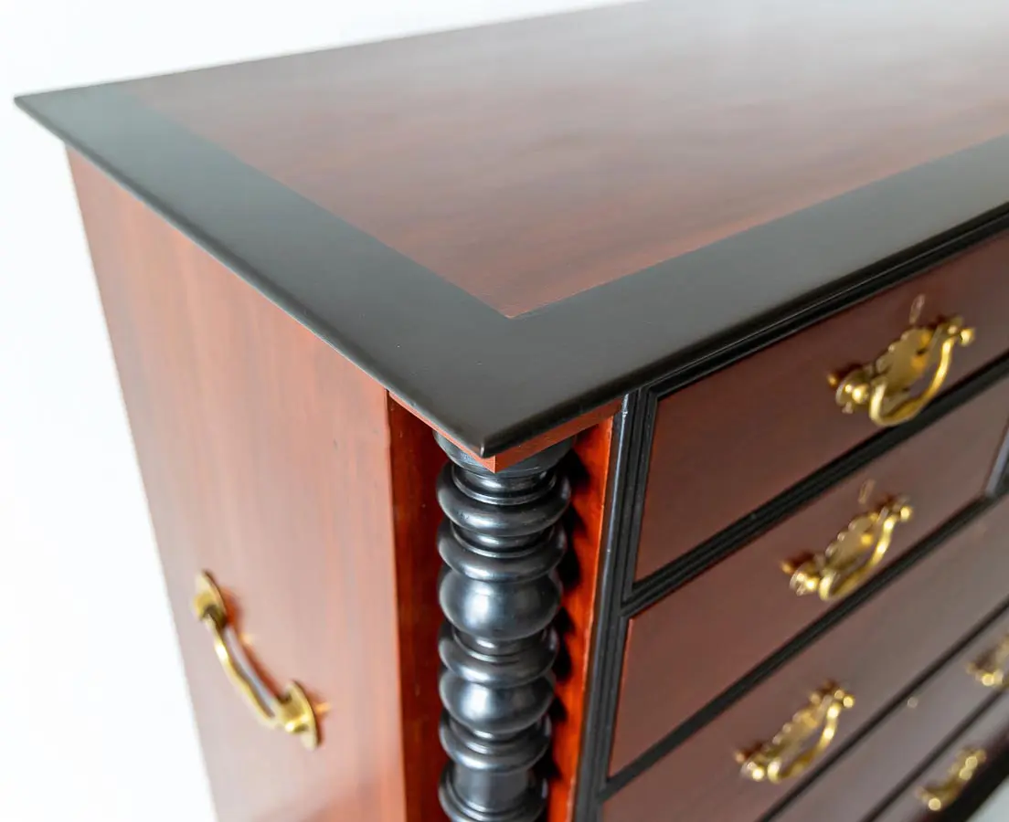 Mahogany & Ebony Chest of Drawers - The Past Perfect Collection - Singapore