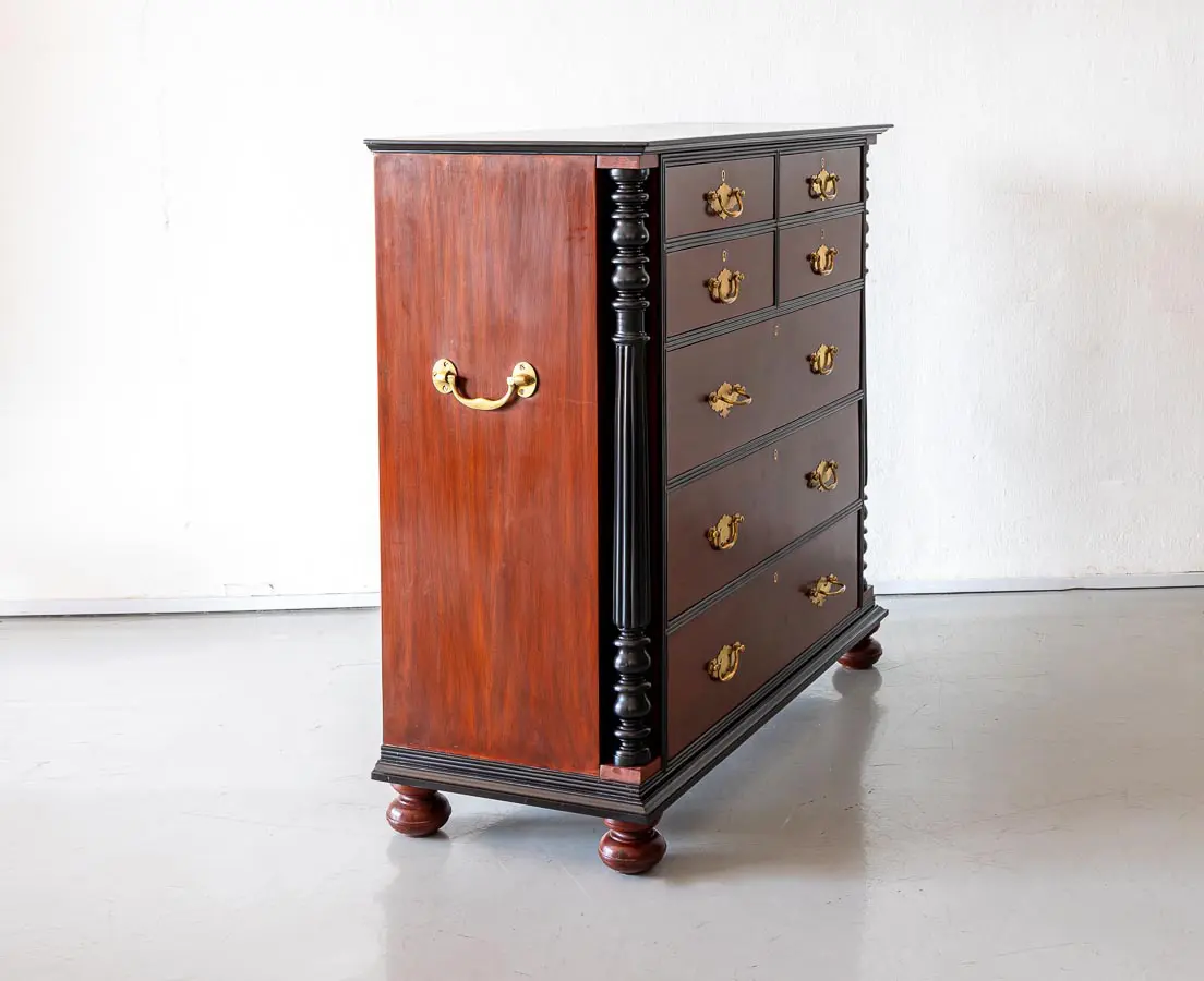 Mahogany & Ebony Chest of Drawers - The Past Perfect Collection - Singapore