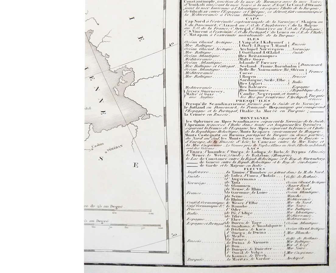 MAP-052 5L Antique Map European Continent - Delamarche- 1838 l The Past Perfect Collection l Singapore