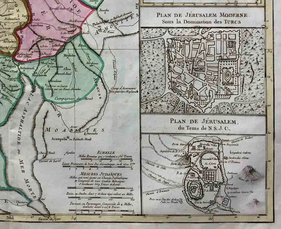 MAP-105 4L Israel, Palestine or Holy Land - Delamarche - Copper Engraving - 1760-1790 l The Past Perfect Collection l Singapore