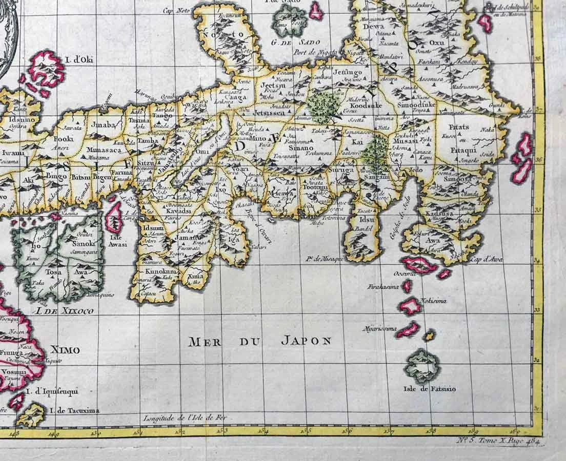 MAP-106 5L Antique Map Japan - Bellin - 1752 l The Past Perfect Collection l Singapore