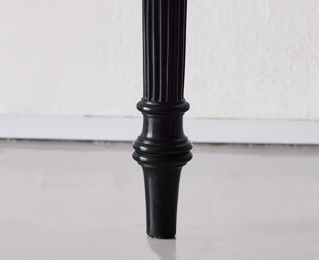 Antique Half Moon Table with Marble Top - The Past Perfect Collection - Singapore