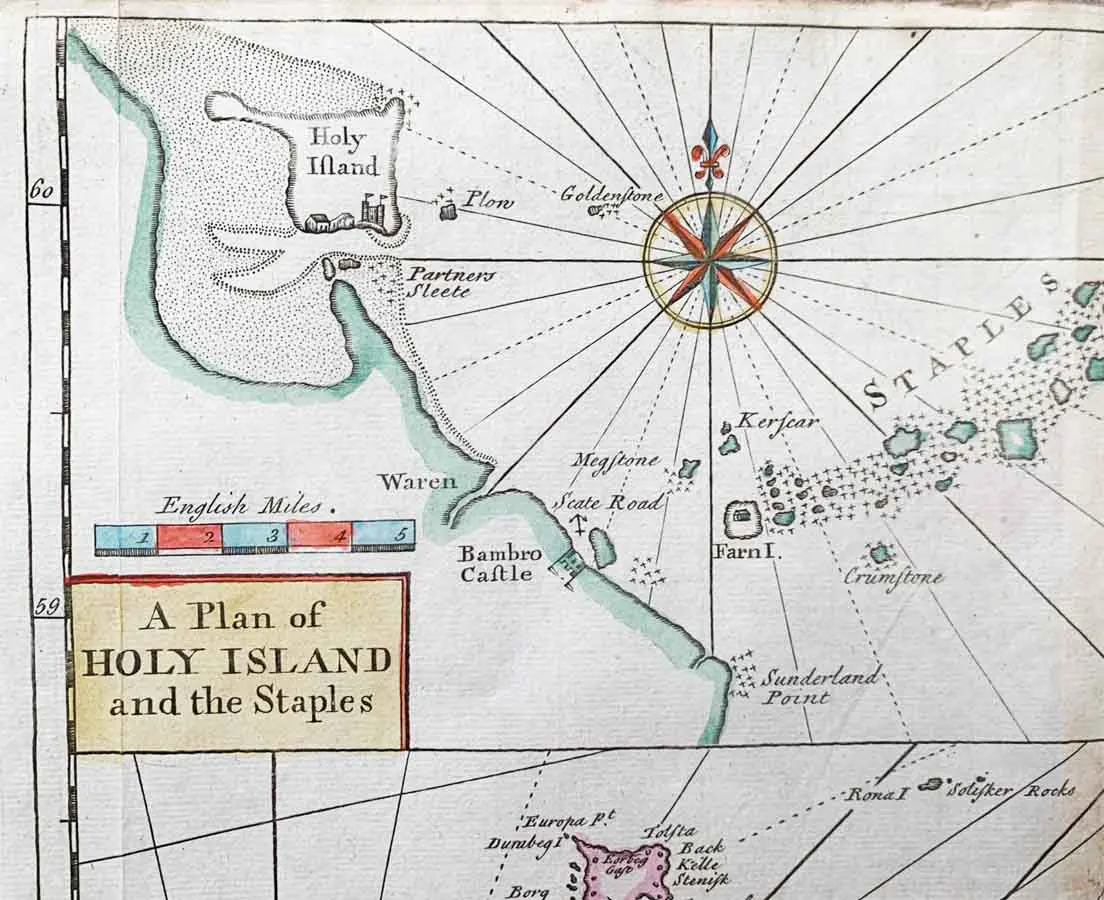 Antique Map - Sea Chart of Scotland 1750 - Mount & Page - The Past Perfect Collection - Singapore