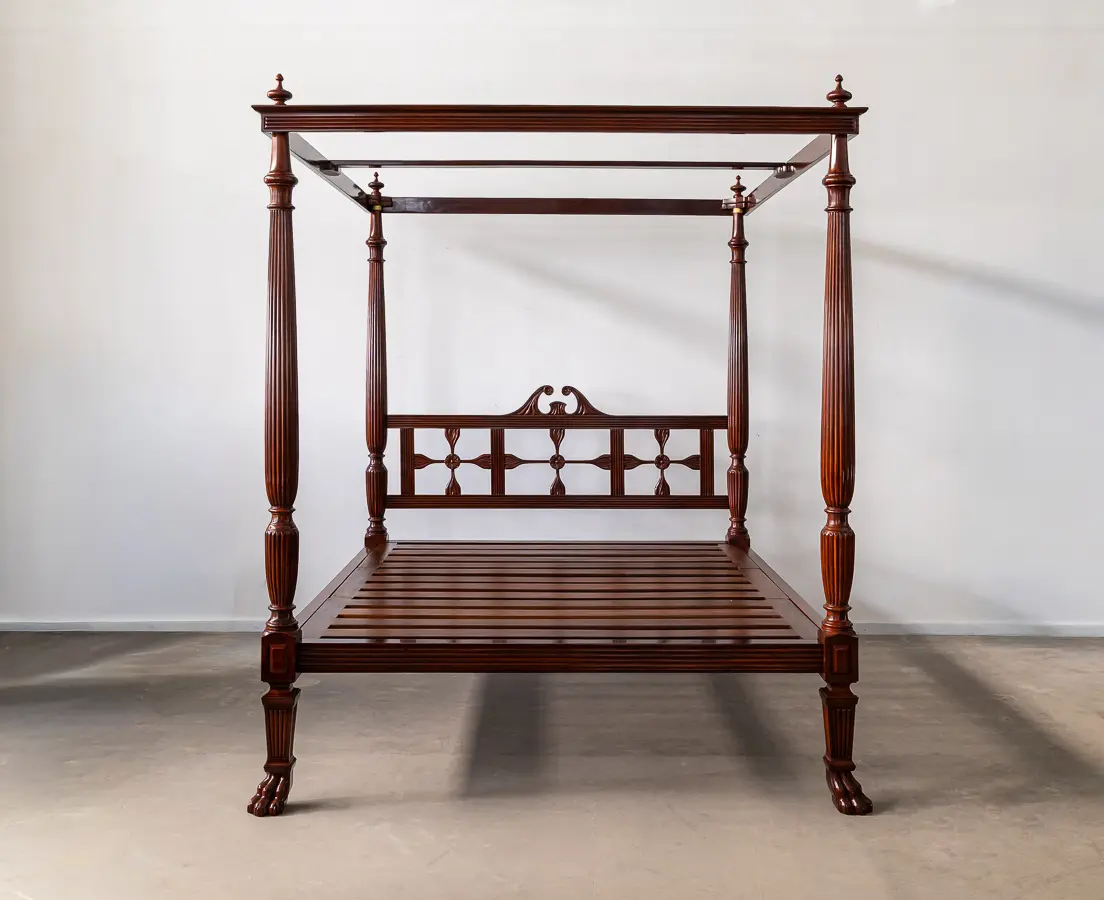 Anglo Indian Mahogany 4 poster bed