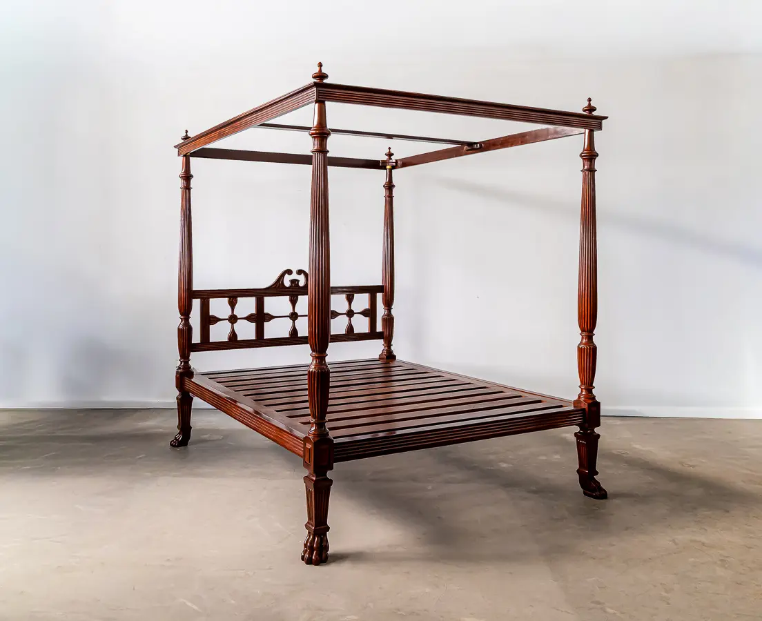 Anglo Indian Mahogany 4 poster bed